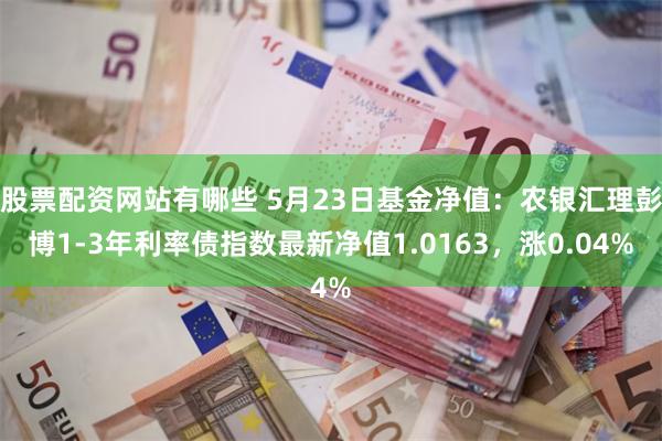 股票配资网站有哪些 5月23日基金净值：农银汇理彭博1-3年利率债指数最新净值1.0163，涨0.04%