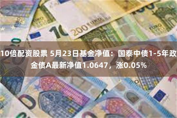 10倍配资股票 5月23日基金净值：国泰中债1-5年政金债A最新净值1.0647，涨0.05%