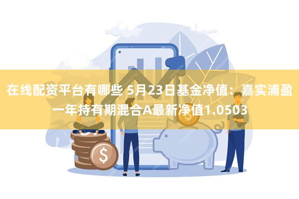 在线配资平台有哪些 5月23日基金净值：嘉实浦盈一年持有期混合A最新净值1.0503