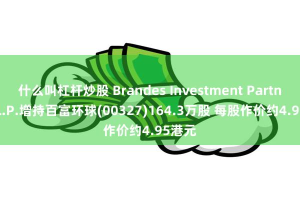 什么叫杠杆炒股 Brandes Investment Partners, L.P.增持百富环球(00327)164.3万股 每股作价约4.95港元