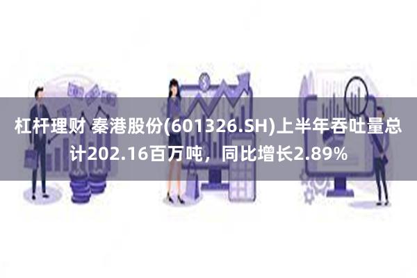 杠杆理财 秦港股份(601326.SH)上半年吞吐量总计202.16百万吨，同比增长2.89%