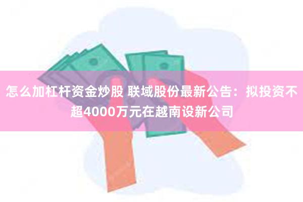 怎么加杠杆资金炒股 联域股份最新公告：拟投资不超4000万元在越南设新公司