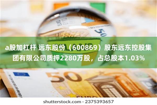 a股加杠杆 远东股份（600869）股东远东控股集团有限公司质押2280万股，占总股本1.03%