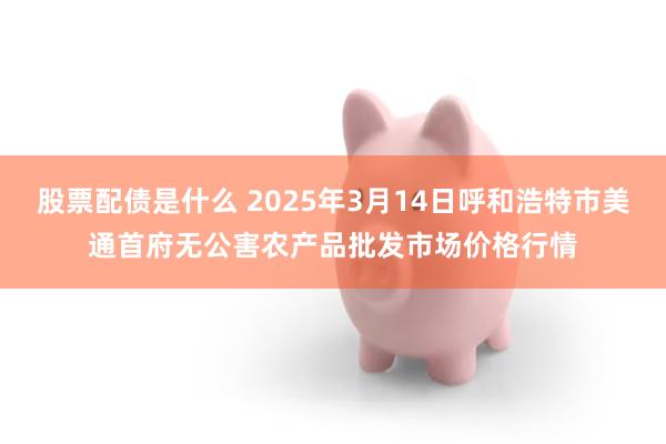 股票配债是什么 2025年3月14日呼和浩特市美通首府无公害农产品批发市场价格行情